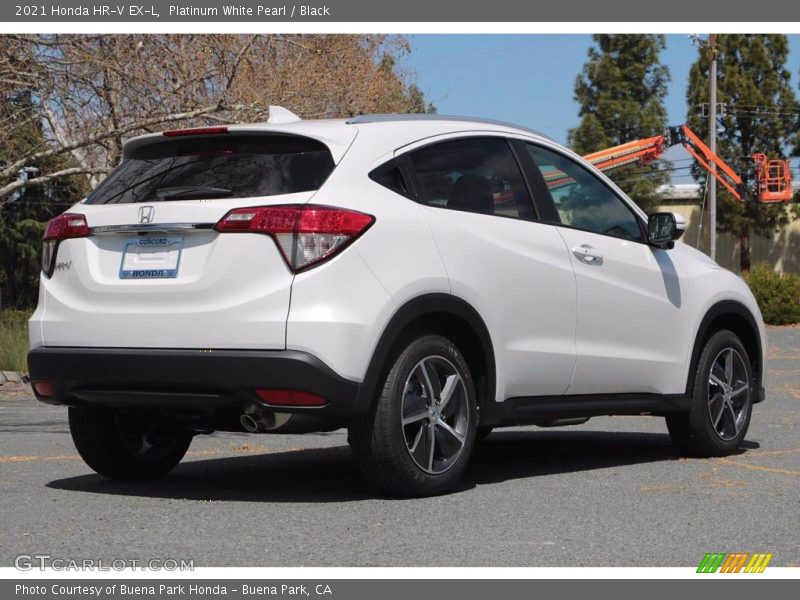 Platinum White Pearl / Black 2021 Honda HR-V EX-L