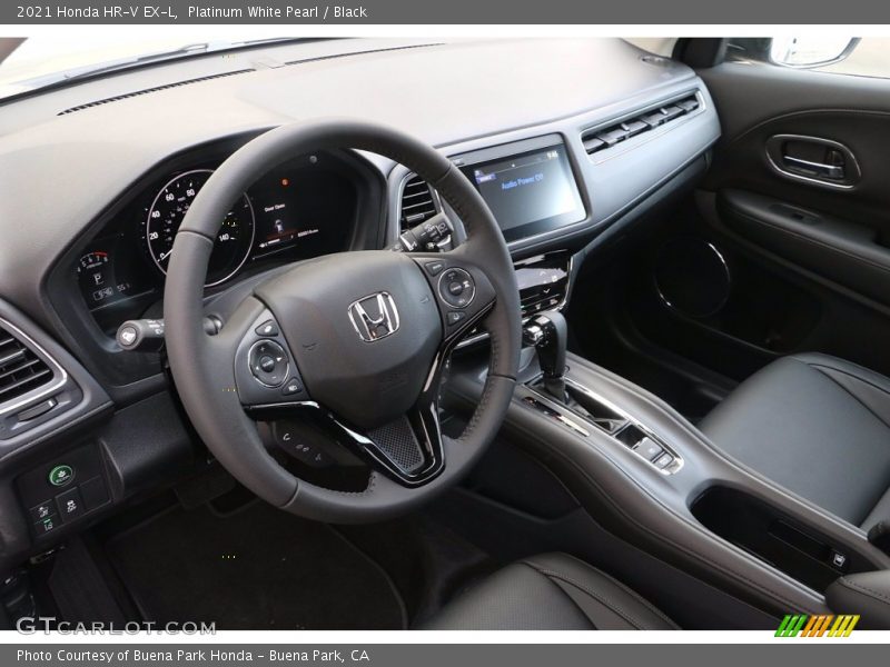 Platinum White Pearl / Black 2021 Honda HR-V EX-L