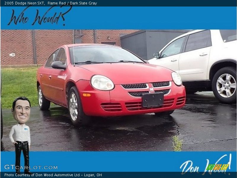 Flame Red / Dark Slate Gray 2005 Dodge Neon SXT