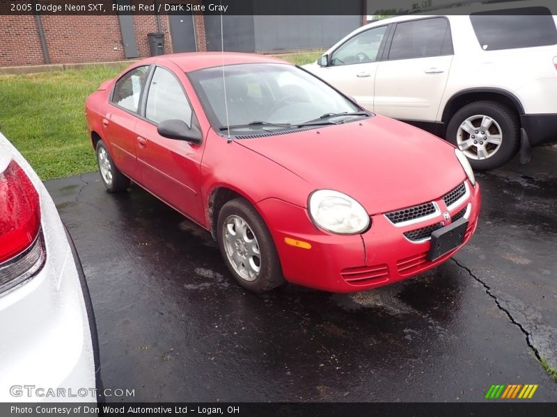 Flame Red / Dark Slate Gray 2005 Dodge Neon SXT