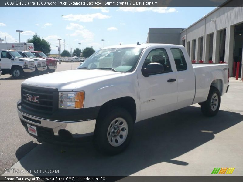 Summit White / Dark Titanium 2009 GMC Sierra 1500 Work Truck Extended Cab 4x4