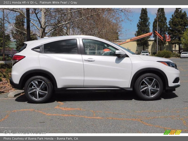 Platinum White Pearl / Gray 2021 Honda HR-V EX-L