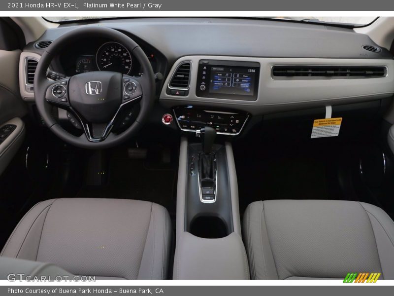 Platinum White Pearl / Gray 2021 Honda HR-V EX-L