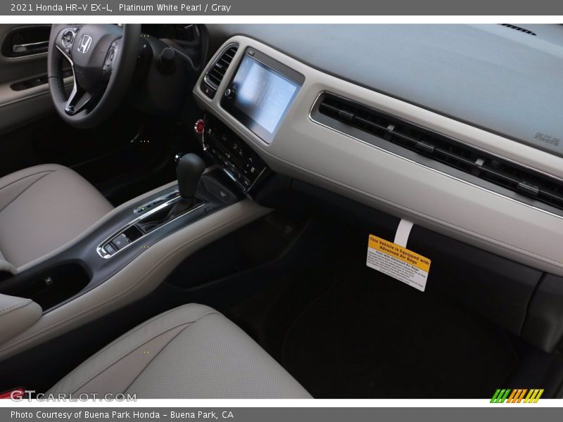 Platinum White Pearl / Gray 2021 Honda HR-V EX-L