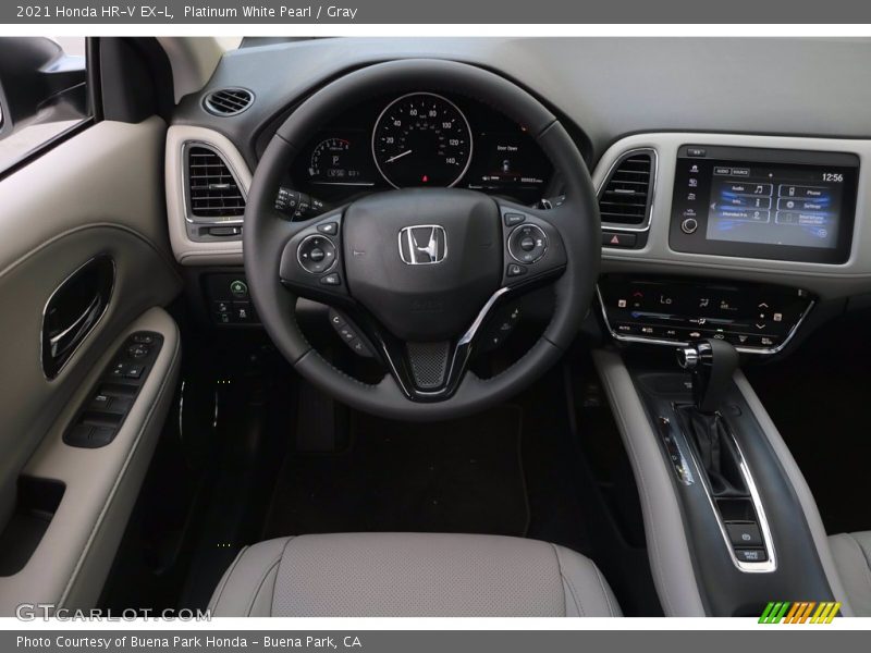 Platinum White Pearl / Gray 2021 Honda HR-V EX-L