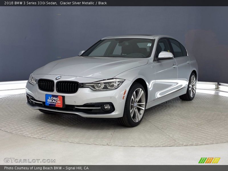 Glacier Silver Metallic / Black 2018 BMW 3 Series 330i Sedan