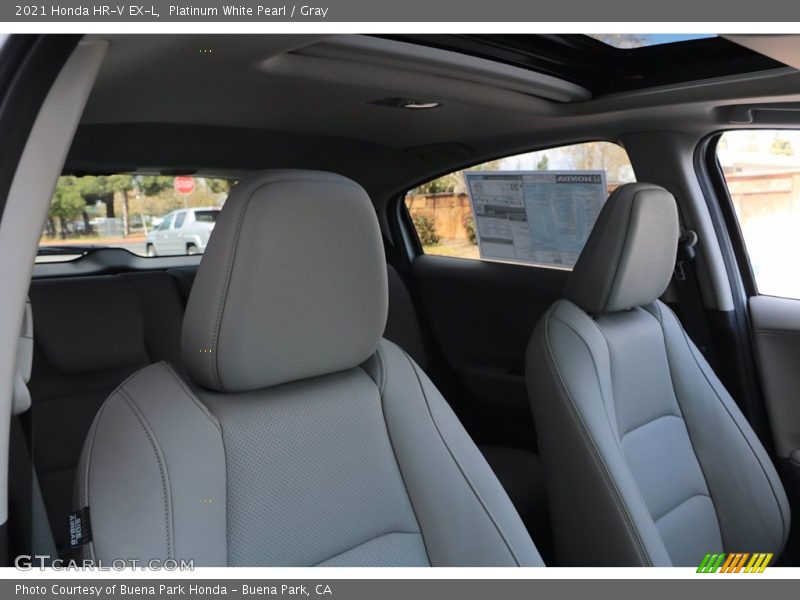 Platinum White Pearl / Gray 2021 Honda HR-V EX-L