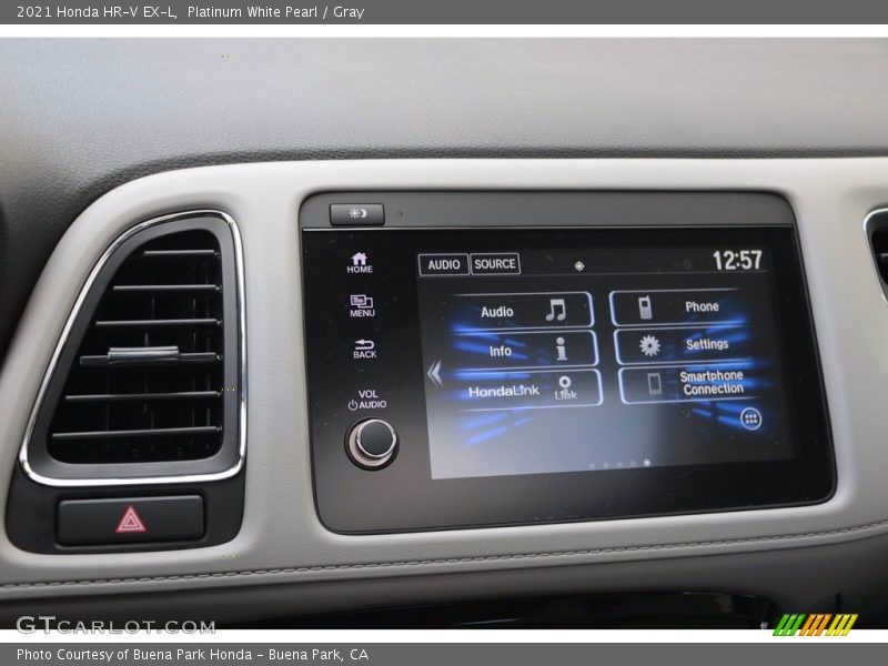 Platinum White Pearl / Gray 2021 Honda HR-V EX-L