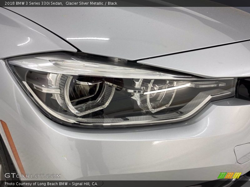 Glacier Silver Metallic / Black 2018 BMW 3 Series 330i Sedan