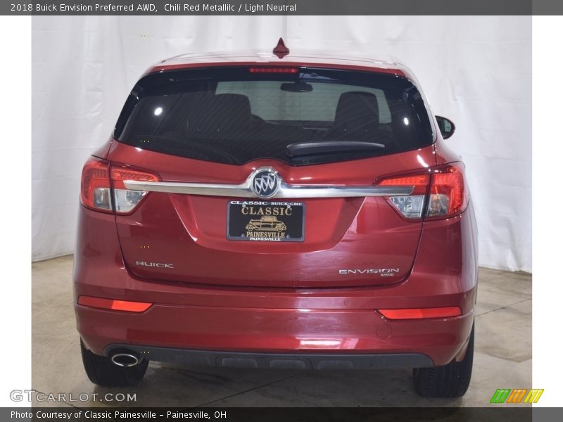 Chili Red Metallilc / Light Neutral 2018 Buick Envision Preferred AWD