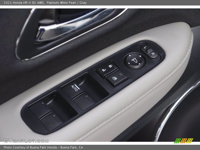 Platinum White Pearl / Gray 2021 Honda HR-V EX AWD