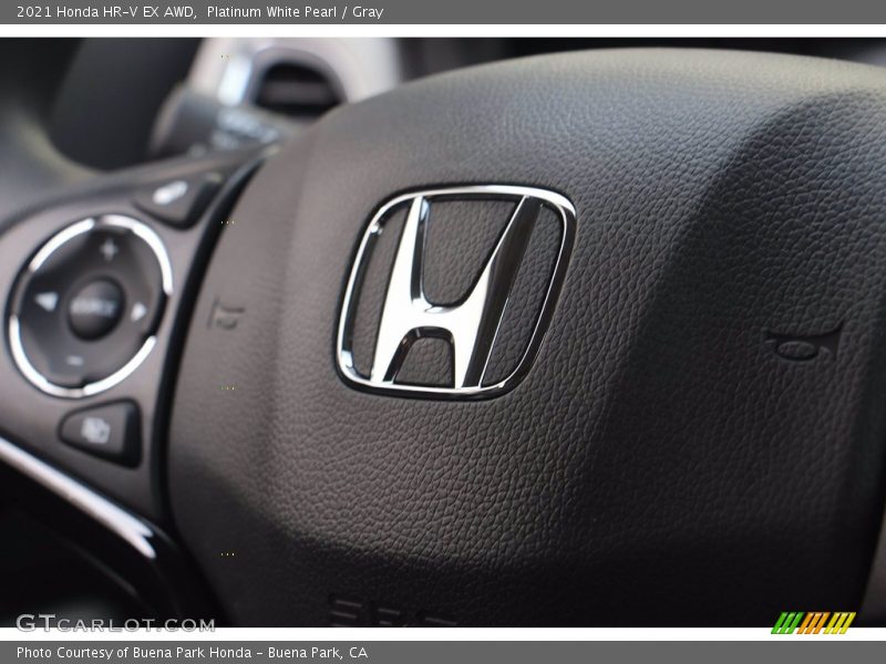 Platinum White Pearl / Gray 2021 Honda HR-V EX AWD