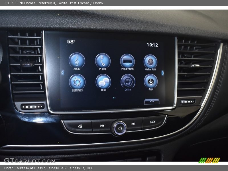 White Frost Tricoat / Ebony 2017 Buick Encore Preferred II
