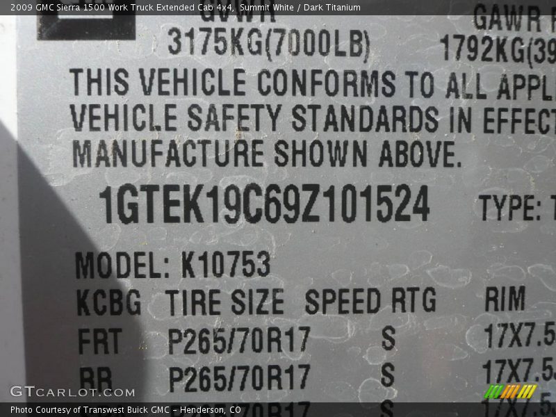 Summit White / Dark Titanium 2009 GMC Sierra 1500 Work Truck Extended Cab 4x4