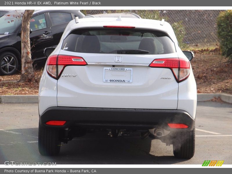 Platinum White Pearl / Black 2021 Honda HR-V EX AWD