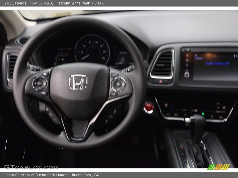 Platinum White Pearl / Black 2021 Honda HR-V EX AWD