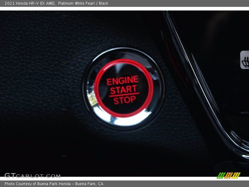 Platinum White Pearl / Black 2021 Honda HR-V EX AWD