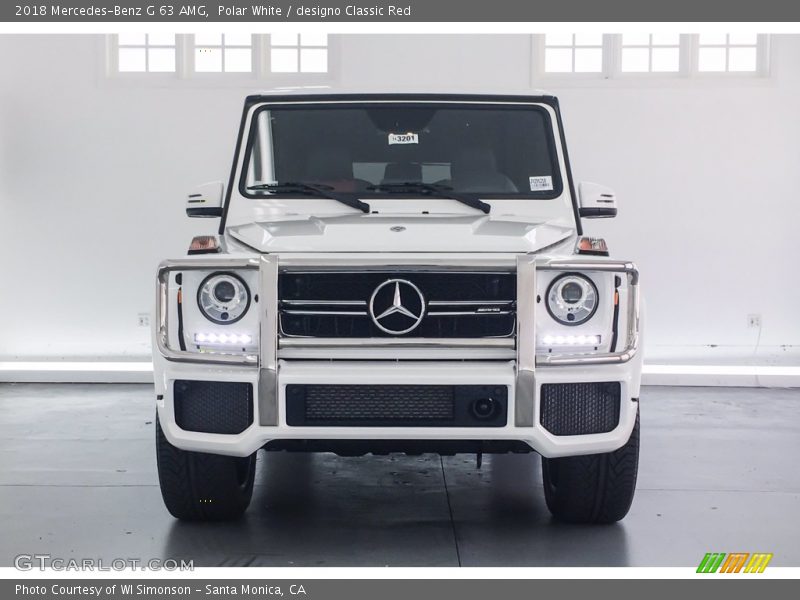 Polar White / designo Classic Red 2018 Mercedes-Benz G 63 AMG