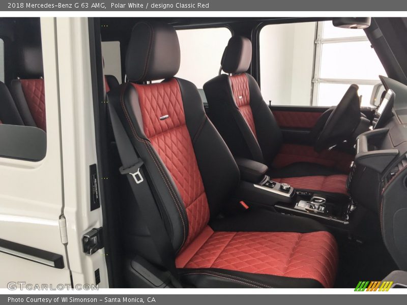 Polar White / designo Classic Red 2018 Mercedes-Benz G 63 AMG