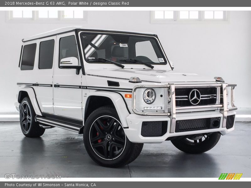 Polar White / designo Classic Red 2018 Mercedes-Benz G 63 AMG