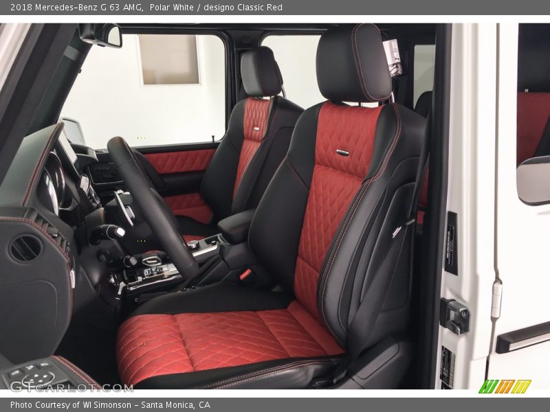 Front Seat of 2018 G 63 AMG