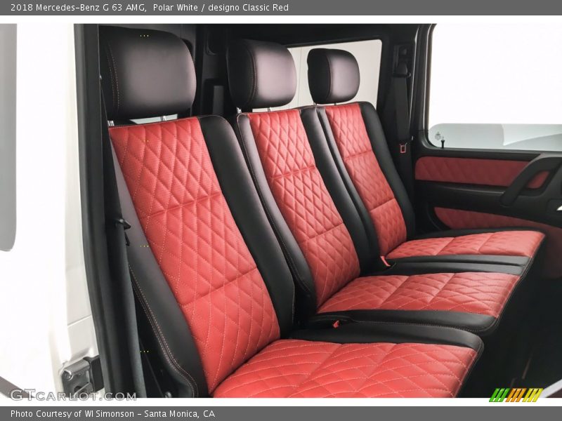 Rear Seat of 2018 G 63 AMG