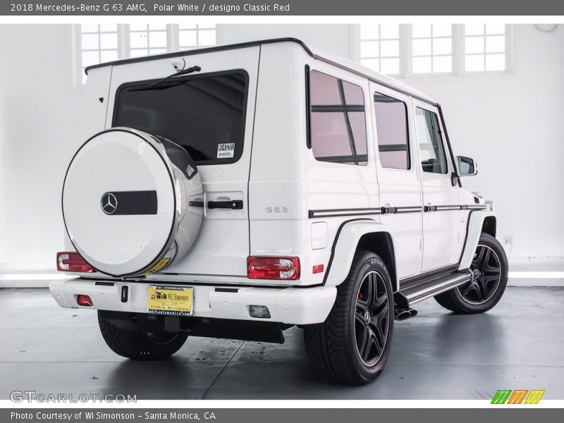 Polar White / designo Classic Red 2018 Mercedes-Benz G 63 AMG