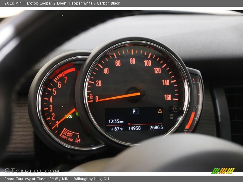 Pepper White / Carbon Black 2018 Mini Hardtop Cooper 2 Door