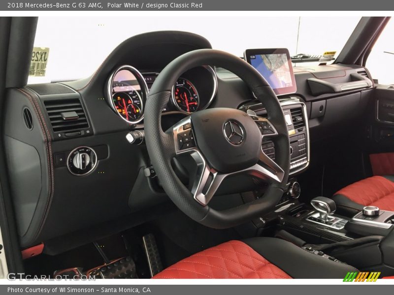 Dashboard of 2018 G 63 AMG