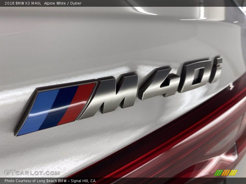 Alpine White / Oyster 2018 BMW X3 M40i