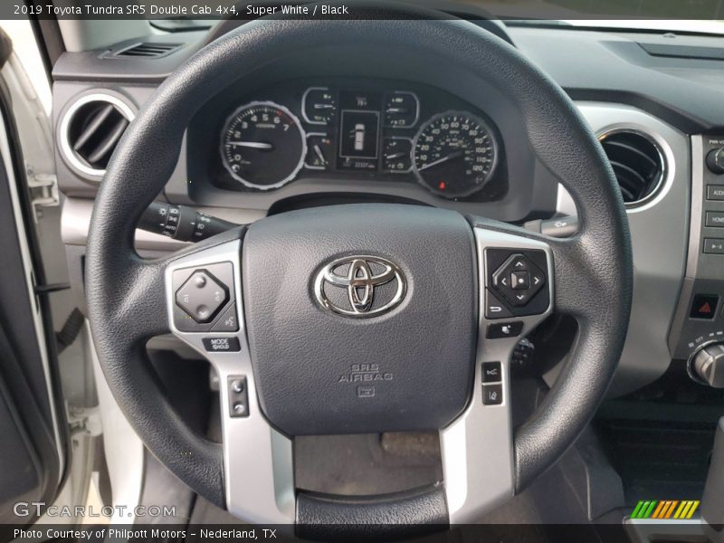 Super White / Black 2019 Toyota Tundra SR5 Double Cab 4x4