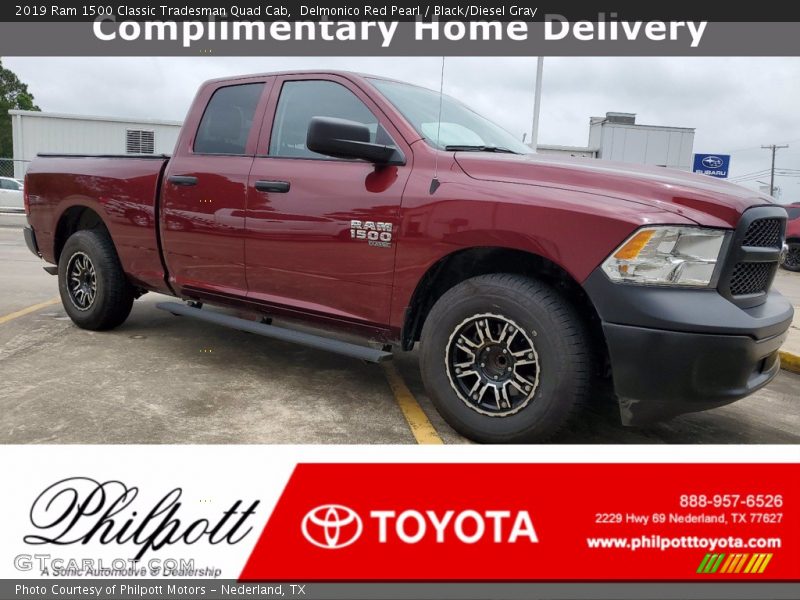 Delmonico Red Pearl / Black/Diesel Gray 2019 Ram 1500 Classic Tradesman Quad Cab