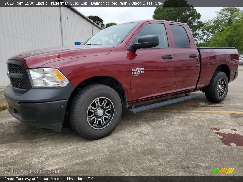 Delmonico Red Pearl / Black/Diesel Gray 2019 Ram 1500 Classic Tradesman Quad Cab