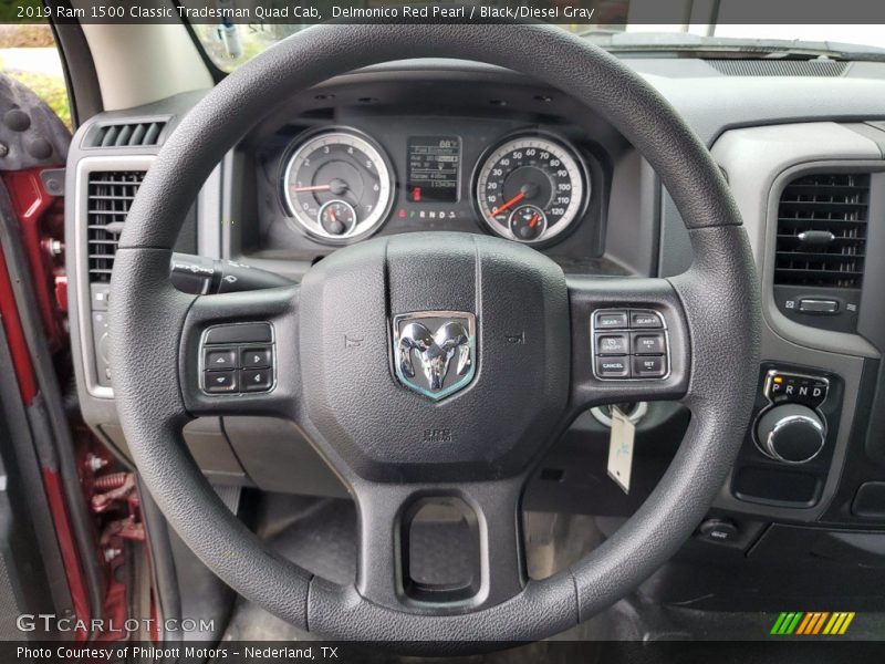 Delmonico Red Pearl / Black/Diesel Gray 2019 Ram 1500 Classic Tradesman Quad Cab