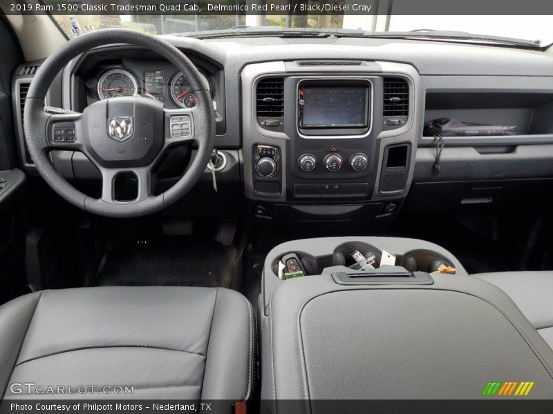 Delmonico Red Pearl / Black/Diesel Gray 2019 Ram 1500 Classic Tradesman Quad Cab