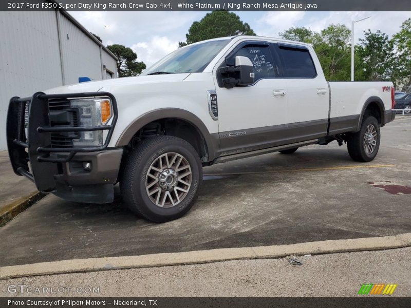 White Platinum / King Ranch Mesa Antique Java 2017 Ford F350 Super Duty King Ranch Crew Cab 4x4