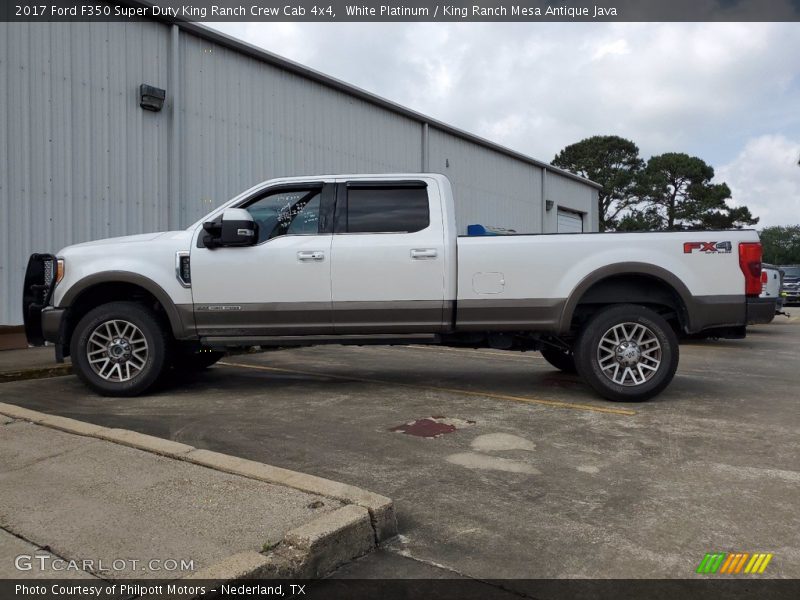White Platinum / King Ranch Mesa Antique Java 2017 Ford F350 Super Duty King Ranch Crew Cab 4x4