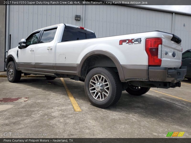 White Platinum / King Ranch Mesa Antique Java 2017 Ford F350 Super Duty King Ranch Crew Cab 4x4