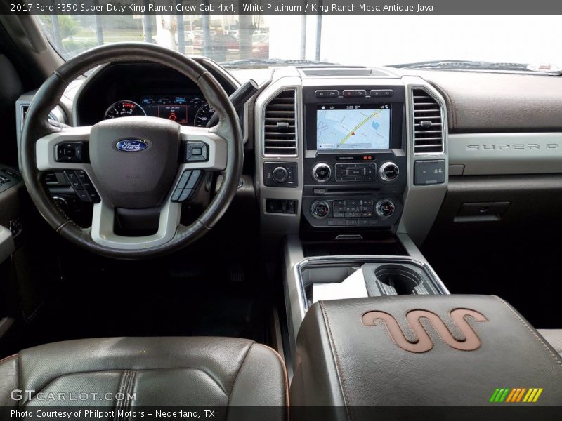 White Platinum / King Ranch Mesa Antique Java 2017 Ford F350 Super Duty King Ranch Crew Cab 4x4