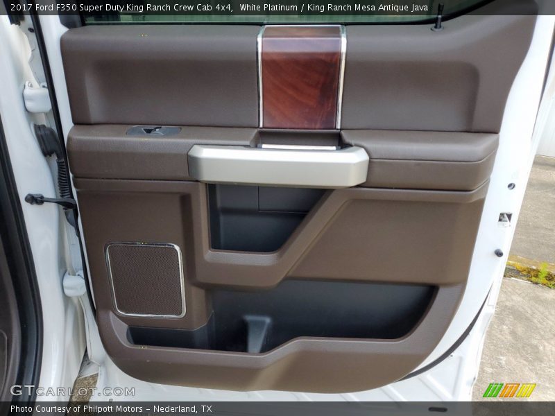 White Platinum / King Ranch Mesa Antique Java 2017 Ford F350 Super Duty King Ranch Crew Cab 4x4