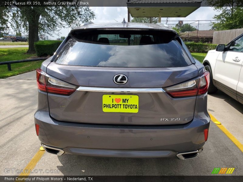 Nebula Gray Pearl / Black 2017 Lexus RX 350