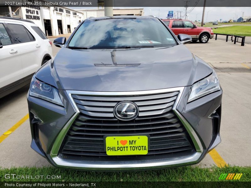 Nebula Gray Pearl / Black 2017 Lexus RX 350