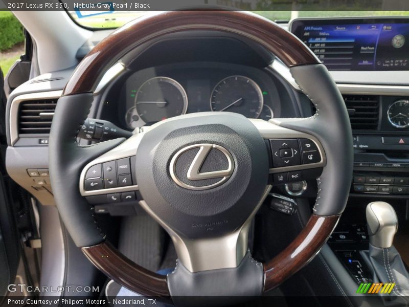 Nebula Gray Pearl / Black 2017 Lexus RX 350