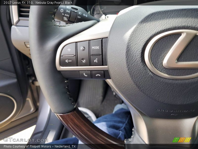 Nebula Gray Pearl / Black 2017 Lexus RX 350
