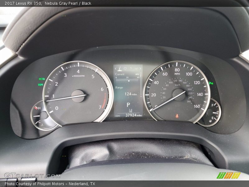 Nebula Gray Pearl / Black 2017 Lexus RX 350