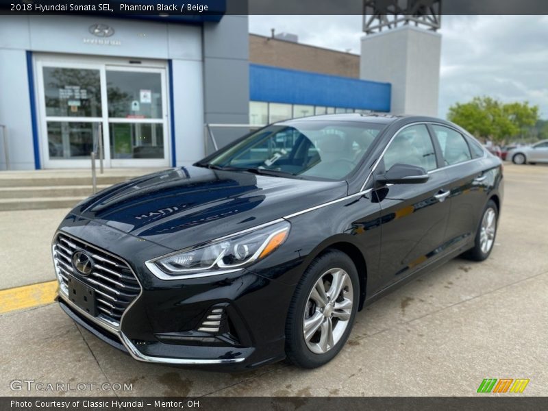 Phantom Black / Beige 2018 Hyundai Sonata SEL
