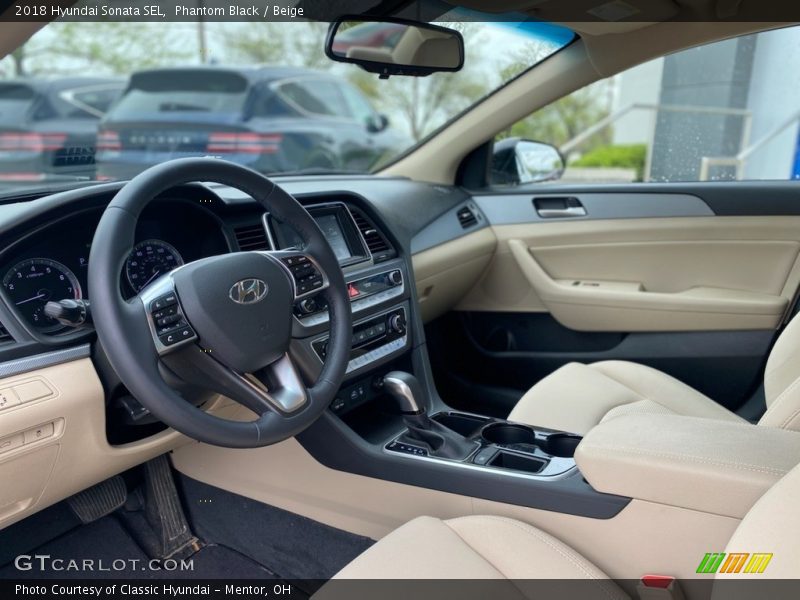 Phantom Black / Beige 2018 Hyundai Sonata SEL