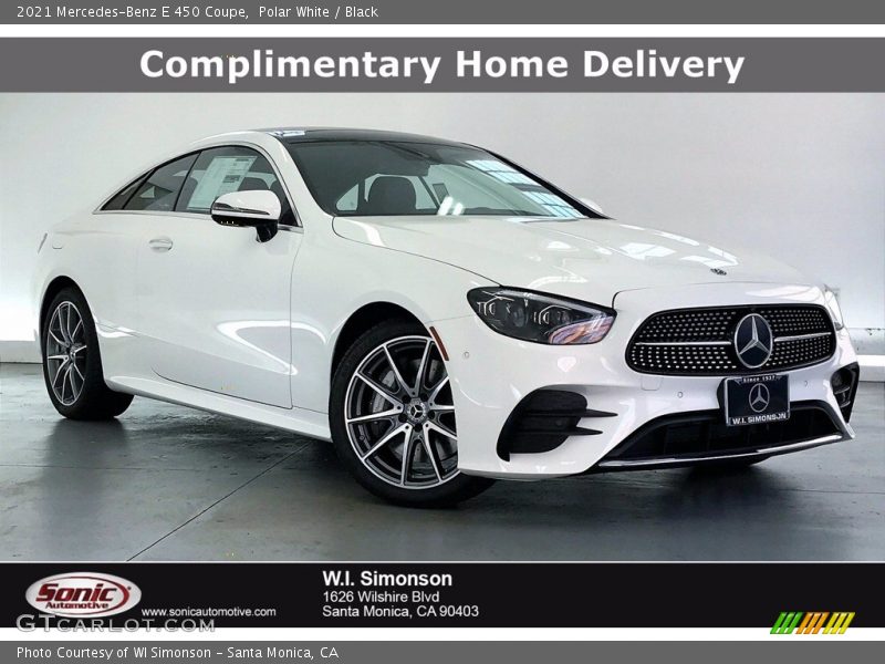 Polar White / Black 2021 Mercedes-Benz E 450 Coupe