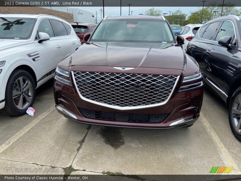 Lima Red / Black 2021 Genesis GV80 2.5T AWD