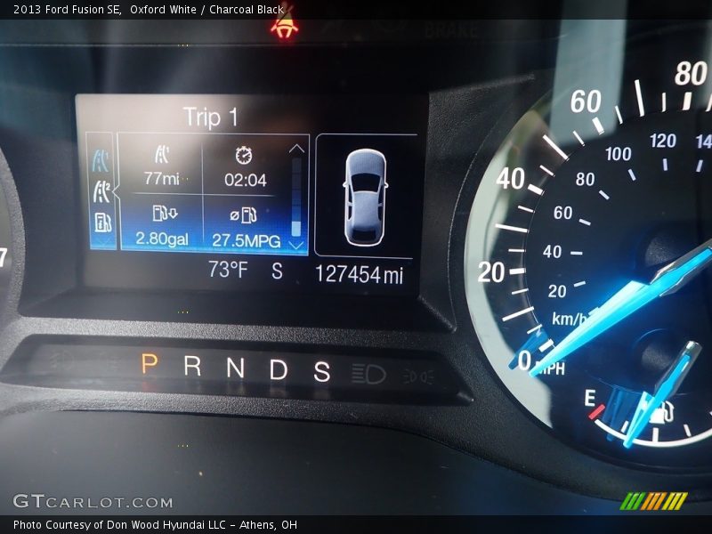 Oxford White / Charcoal Black 2013 Ford Fusion SE